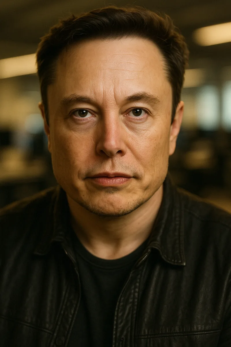 Portrait of Elon Musk, famous for their inspirational quotes and wisdom