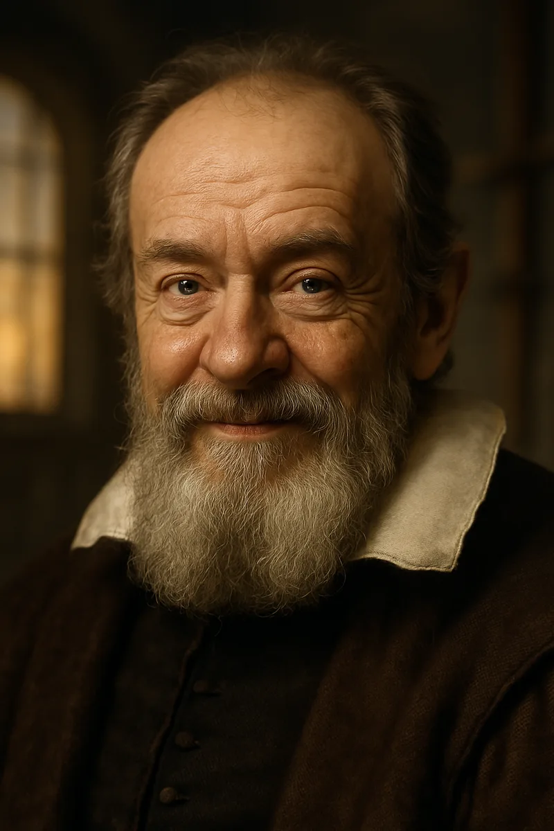 Portrait of Galileo Galilei, famous for their inspirational quotes and wisdom