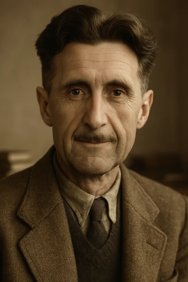 Portrait of George Orwell, famous for their inspirational quotes and wisdom