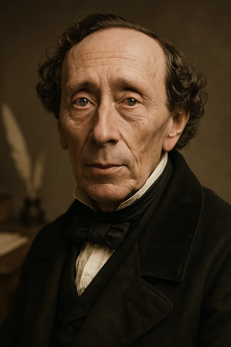 Portrait of Hans Christian Andersen, famous for their inspirational quotes and wisdom
