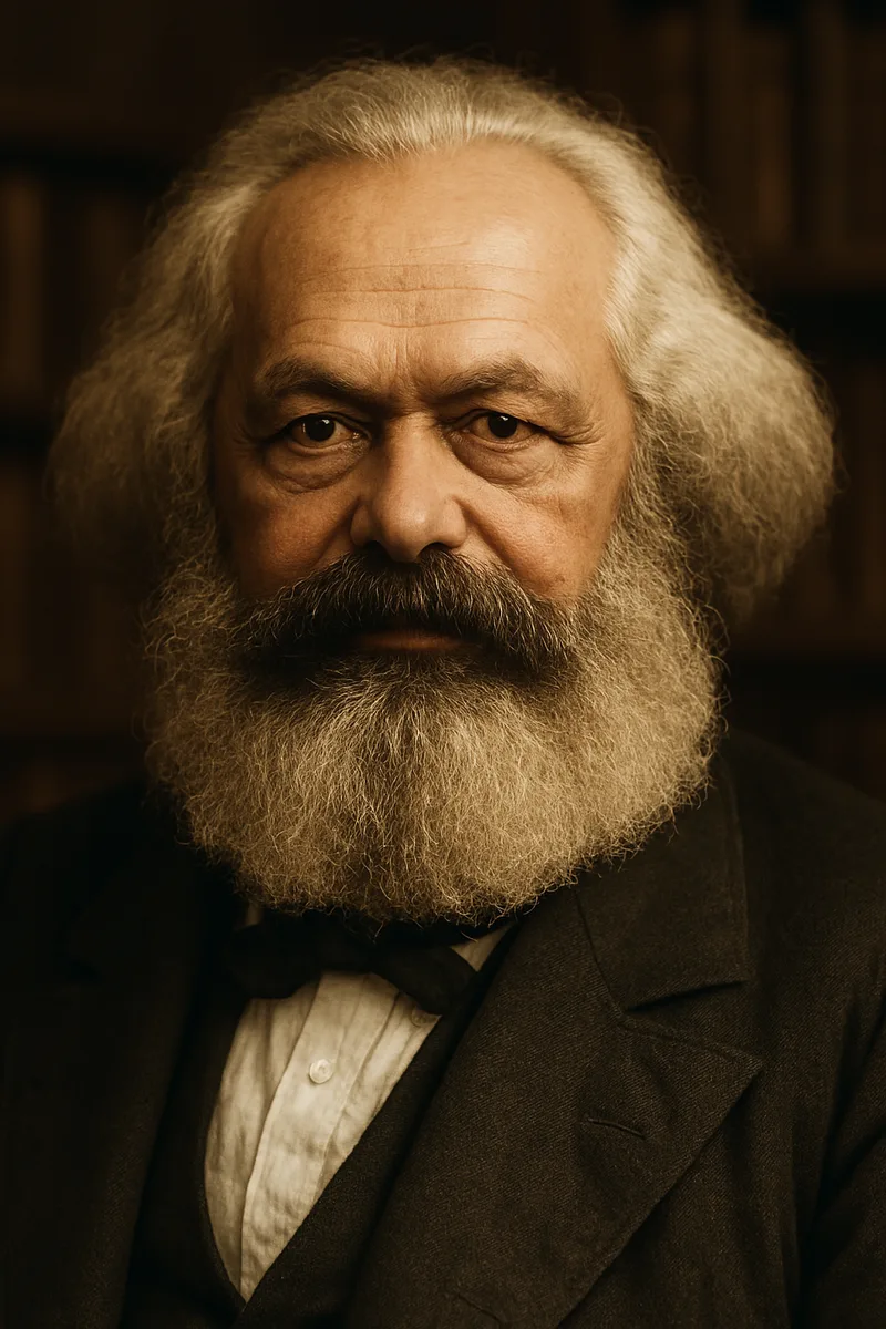 Portrait of Karl Marx, famous for their inspirational quotes and wisdom