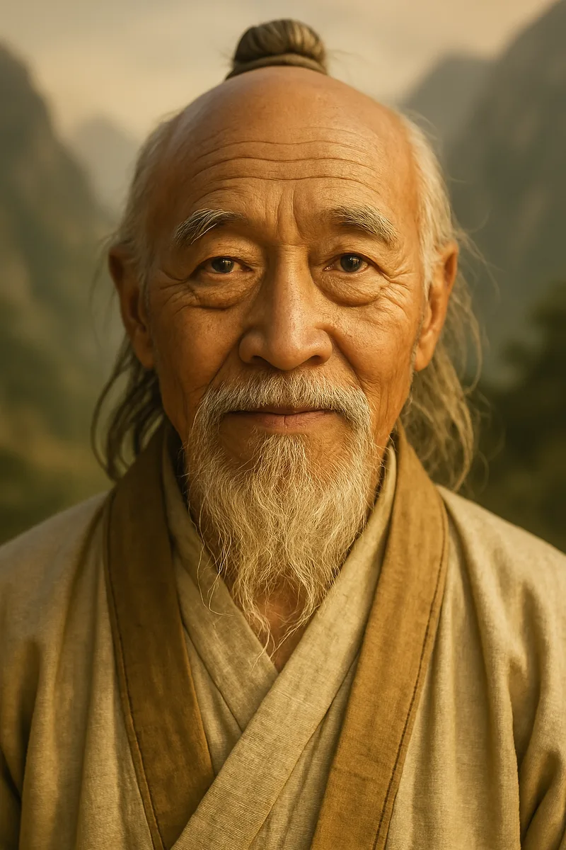 Portrait of Lao Tzu, famous for their inspirational quotes and wisdom