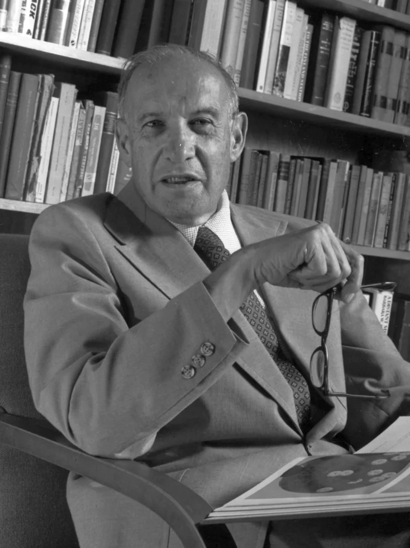 Portrait of Peter F. Drucker, famous for their inspirational quotes and wisdom
