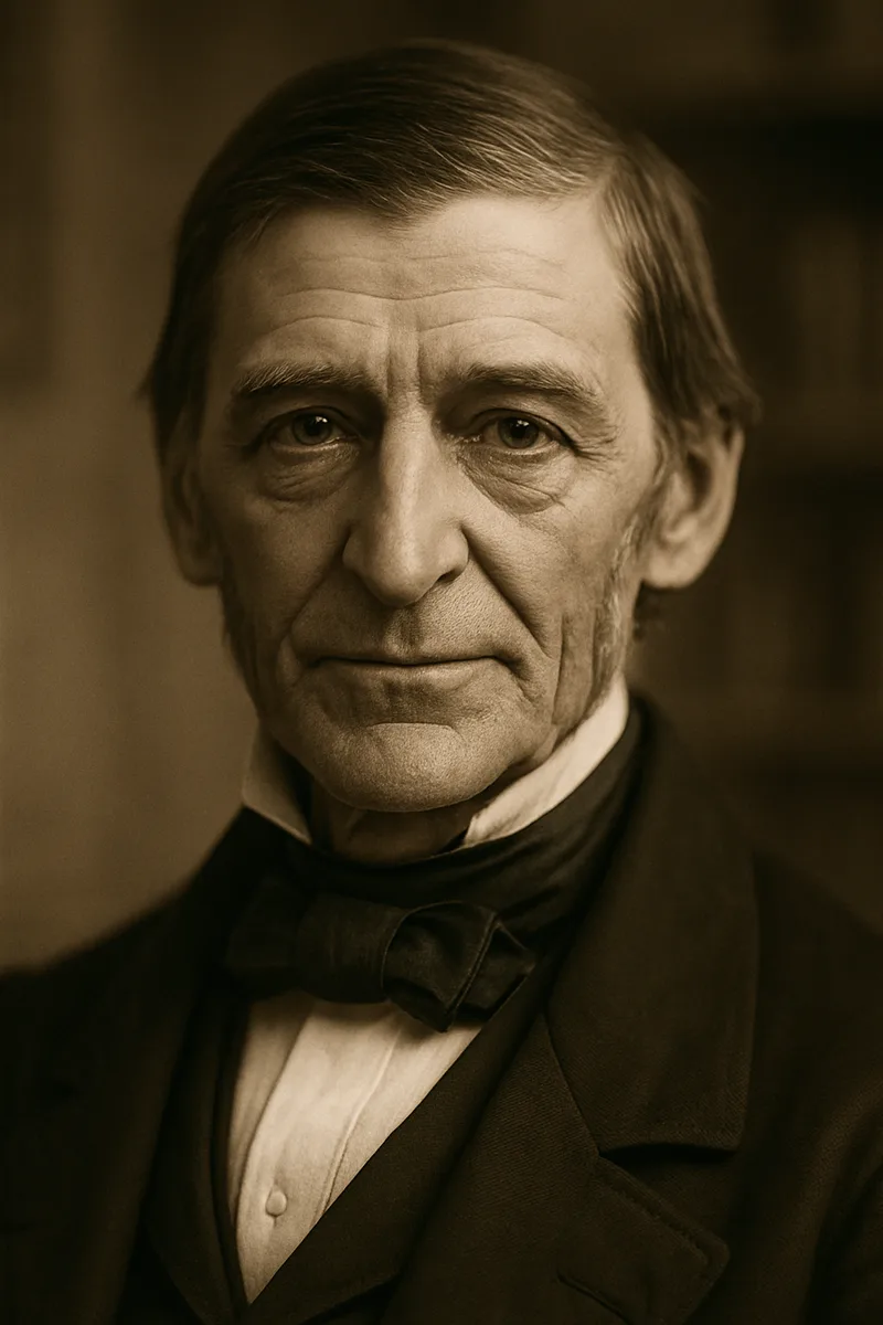 Portrait of Ralph Waldo Emerson, famous for their inspirational quotes and wisdom