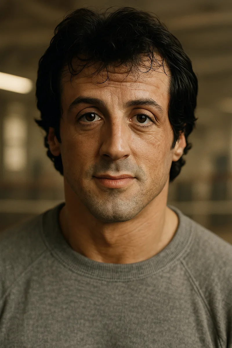 Portrait of Rocky Balboa, famous for their inspirational quotes and wisdom