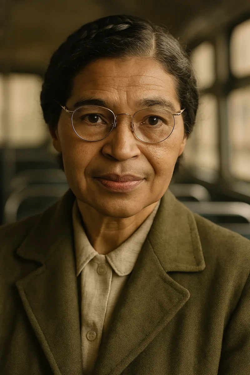 Portrait of Rosa Parks, famous for their inspirational quotes and wisdom