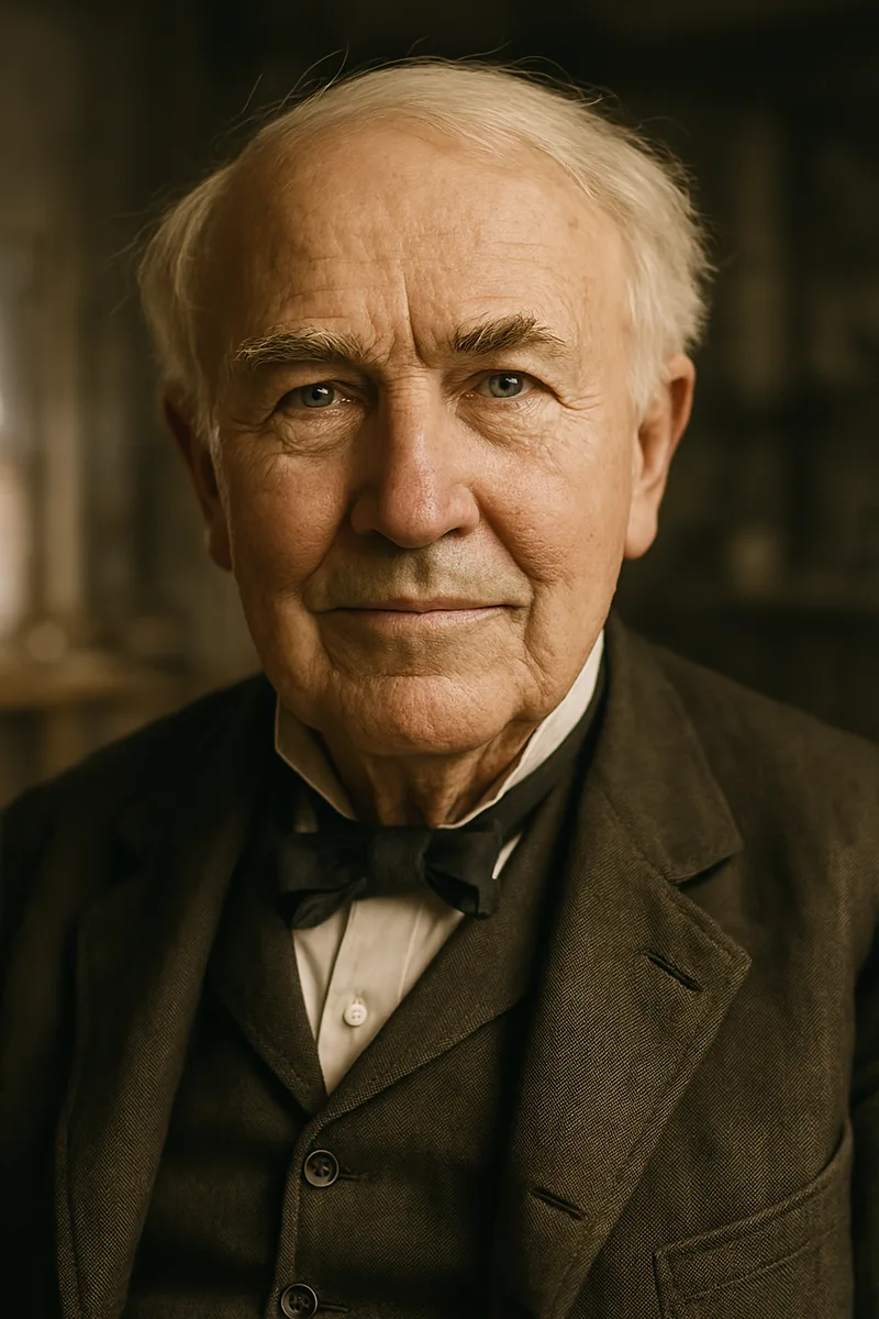 Portrait of Thomas Edison, famous for their inspirational quotes and wisdom