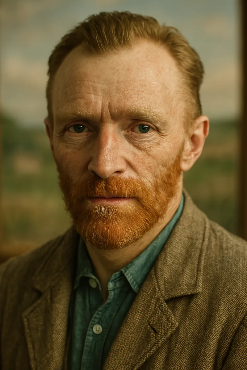 Portrait of Vincent van Gogh, famous for their inspirational quotes and wisdom